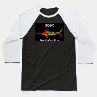 Anchored By Fin Blue Marlin-SOBX Baseball T-Shirt